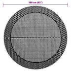 Tappeto da Esterno ARAKIL Grigio Ø160 cm in PP