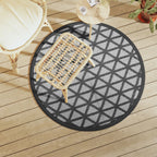 Tappeto da Esterni ARAKIL Nero Ø120 cm in PP