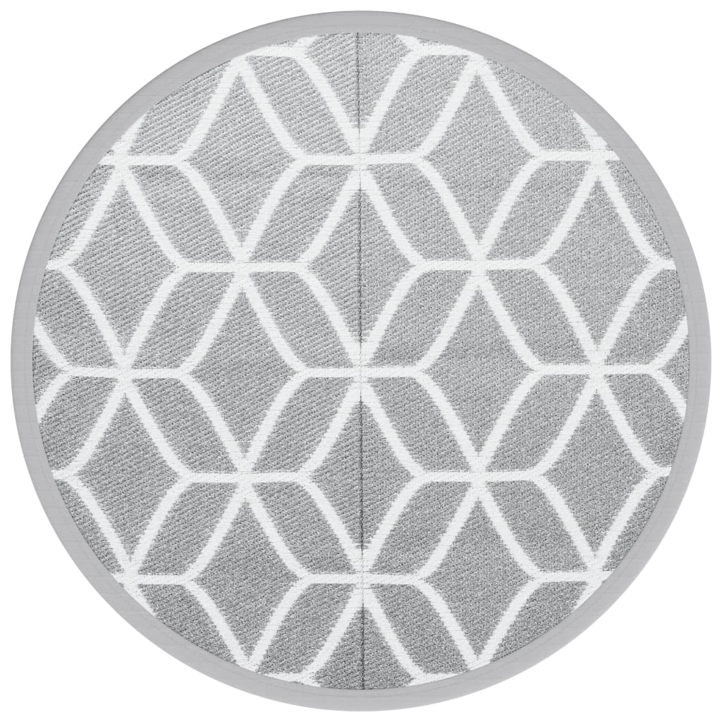 Tappeto da Esterno ARAKIL Grigio Ø120 cm in PP