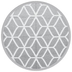 Tappeto da Esterno ARAKIL Grigio Ø120 cm in PP