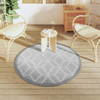 Tappeto da Esterno ARAKIL Grigio Ø120 cm in PP