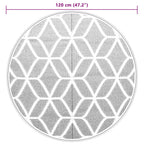 Tappeto da Esterno ARAKIL Grigio Ø120 cm in PP