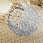 Tappeto da Esterno ARAKIL Grigio Ø120 cm in PP