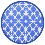 Tappeto da Esterno ARAKIL Blu e Bianco Ø160 cm in PP