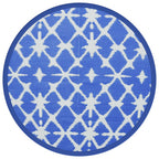 Tappeto da Esterno ARAKIL Blu e Bianco Ø200 cm in PP