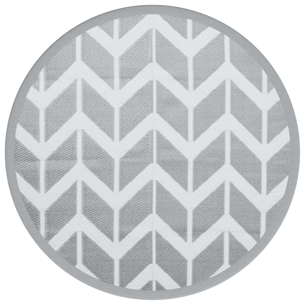 Tappeto da Esterno ARAKIL Grigio Ø120 cm in PP