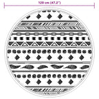Tappeto da Esterno ARAKIL Grigio Ø120 cm in PP