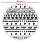Tappeto da Esterno ARAKIL Grigio Ø160 cm in PP