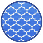 Tappeto da Esterni ARAKIL Blu Ø120 cm in PP