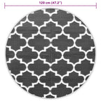 Tappeto da Esterni ARAKIL Blu Ø120 cm in PP