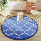 Tappeto da Esterni ARAKIL Blu Ø160 cm in PP