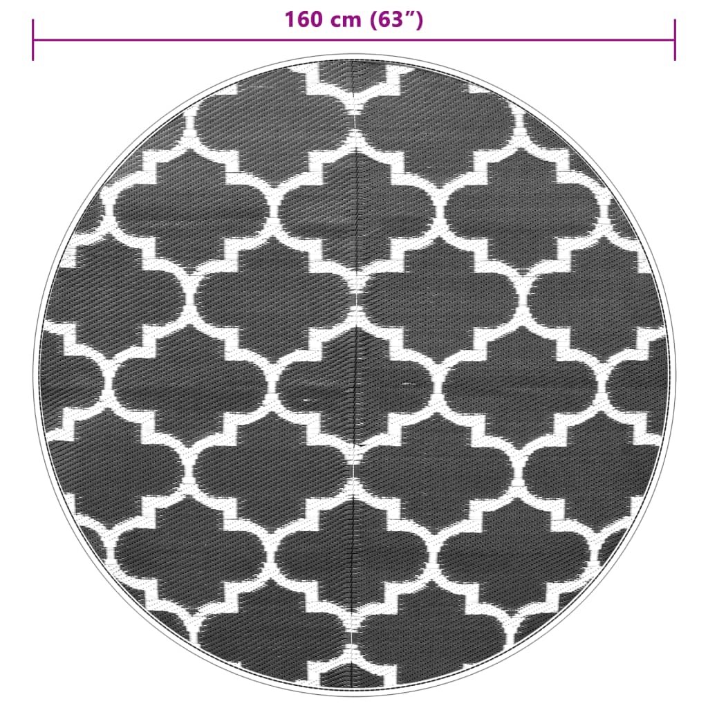 Tappeto da Esterni ARAKIL Blu Ø160 cm in PP