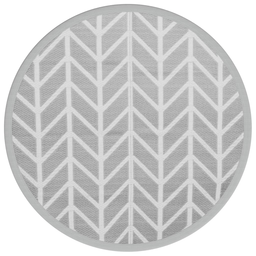 Tappeto da Esterno ARAKIL Grigio Ø120 cm in PP