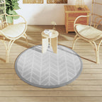 Tappeto da Esterno ARAKIL Grigio Ø120 cm in PP