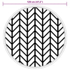 Tappeto da Esterno ARAKIL Grigio Ø120 cm in PP