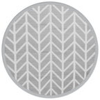 Tappeto da Esterno ARAKIL Grigio Ø160 cm in PP