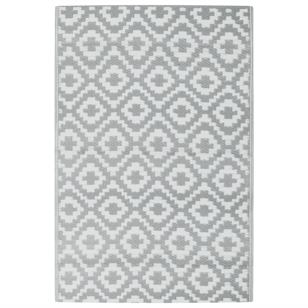 Tappeto da Esterni ARAKIL Grigio 120x180 cm in PP