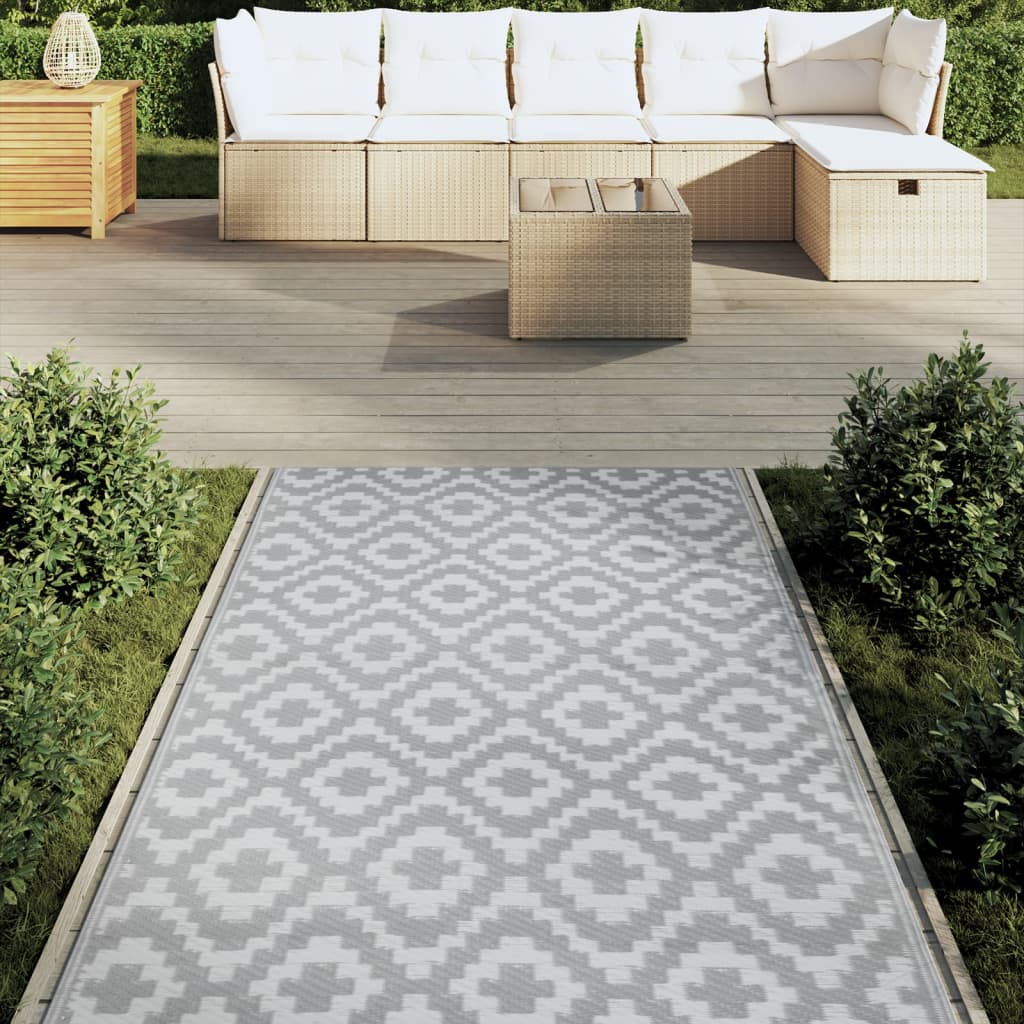 Tappeto da Esterni ARAKIL Grigio 120x180 cm in PP