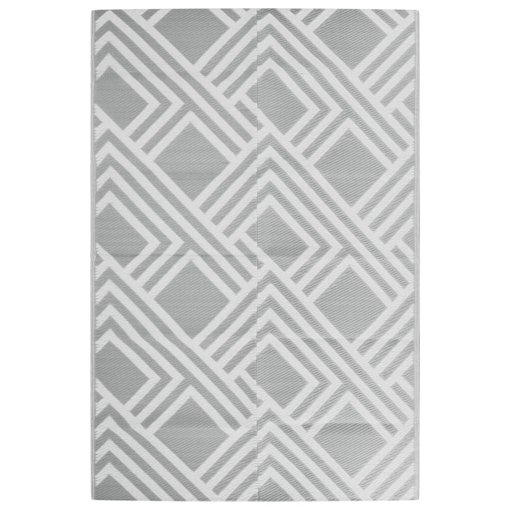 Tappeto da Esterni ARAKIL Grigio 120x180 cm in PP