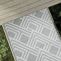 Tappeto da Esterni ARAKIL Grigio 120x180 cm in PP