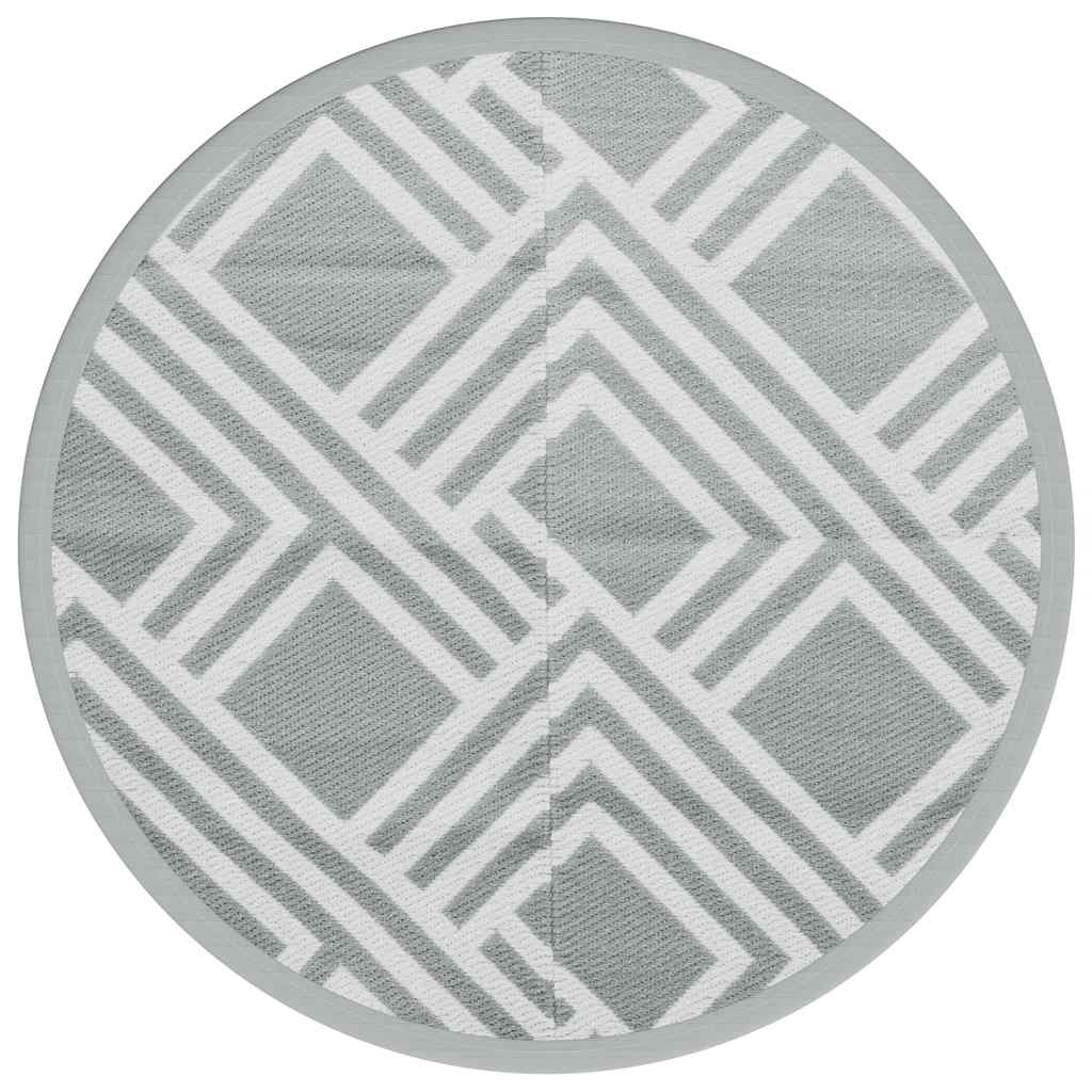 Tappeto da Esterno ARAKIL Grigio Ø120 cm in PP
