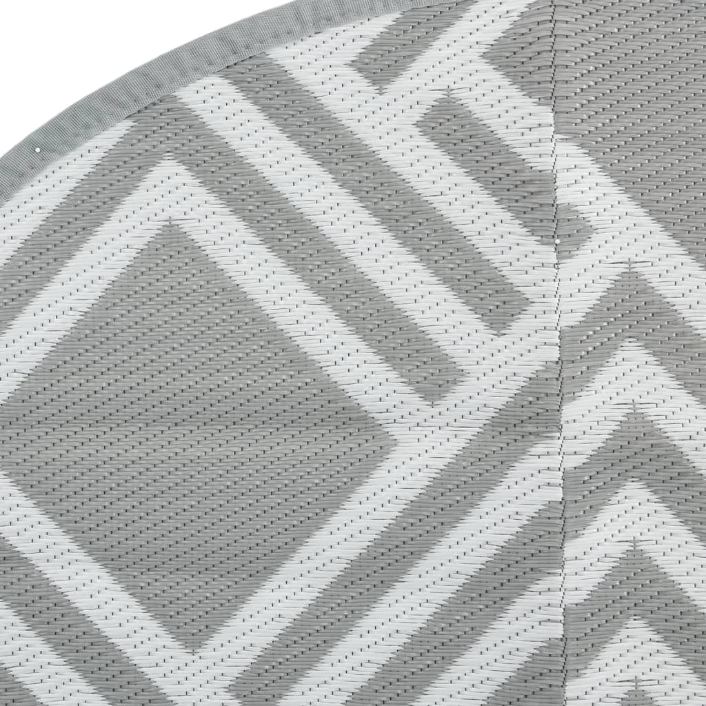 Tappeto da Esterno ARAKIL Grigio Ø160 cm in PP