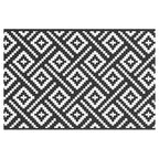 Tappeto da Esterni ARAKIL Bianco e Nero 120x180 cm in PP