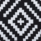 Tappeto da Esterni ARAKIL Bianco e Nero 120x180 cm in PP