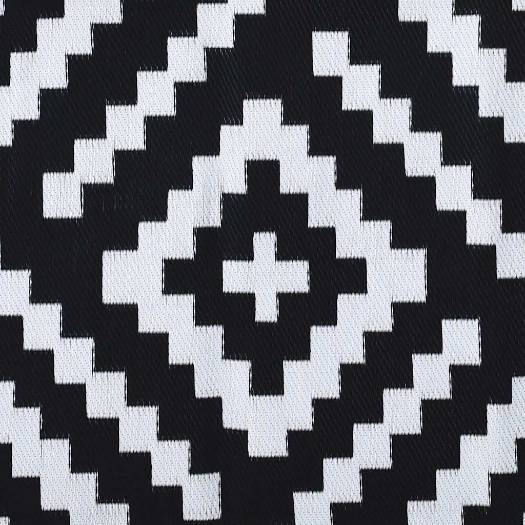 Tappeto da Esterni ARAKIL Bianco e Nero 120x180 cm in PP