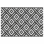 Tappeto da Esterni ARAKIL Bianco e Nero 160x230 cm in PP