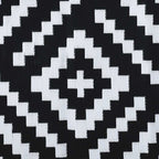 Tappeto da Esterni ARAKIL Bianco e Nero 160x230 cm in PP