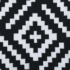 Tappeto da Esterni ARAKIL Bianco e Nero 190x290 cm in PP