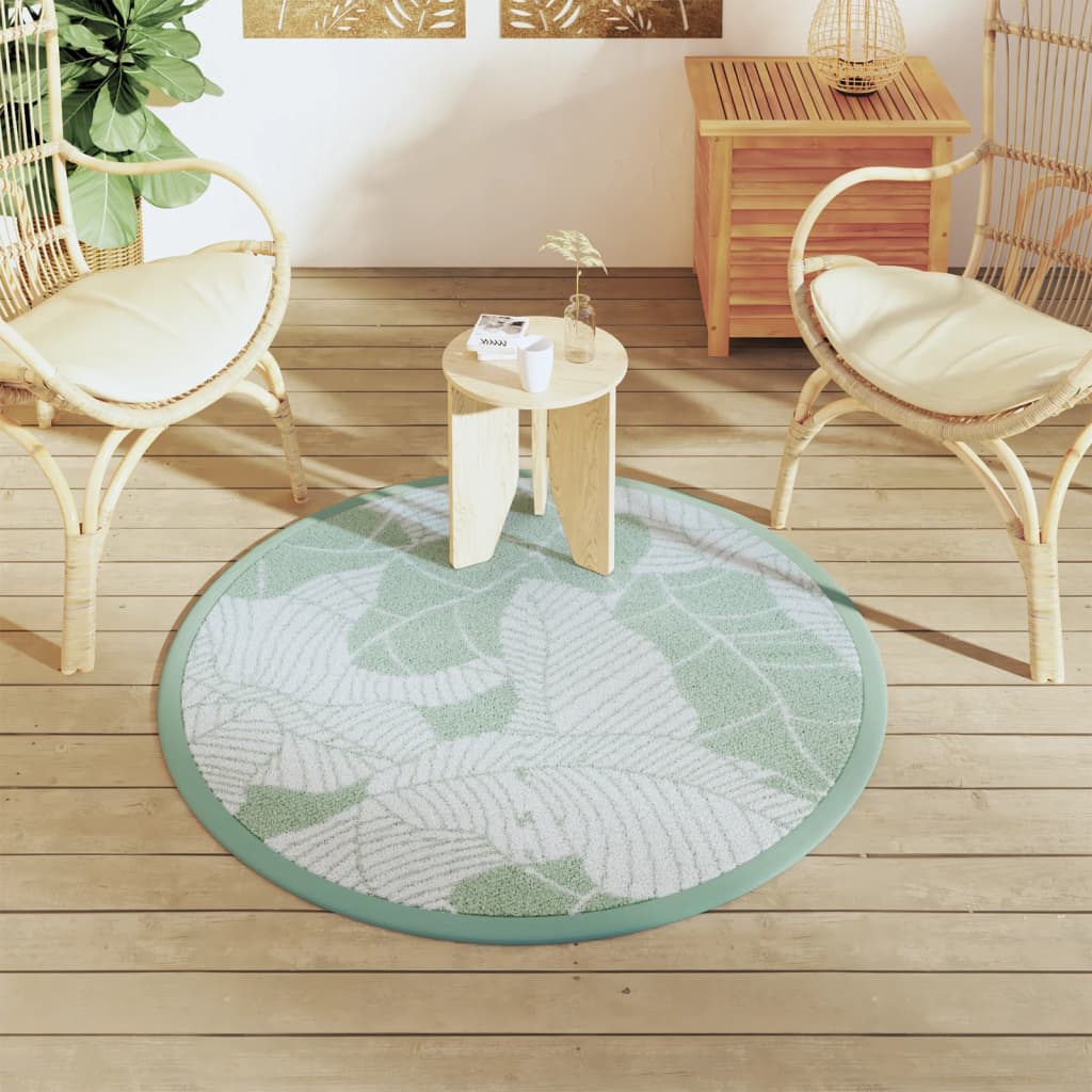 Tappeto da Esterno ARAKIL Verde Ø120 cm in PP