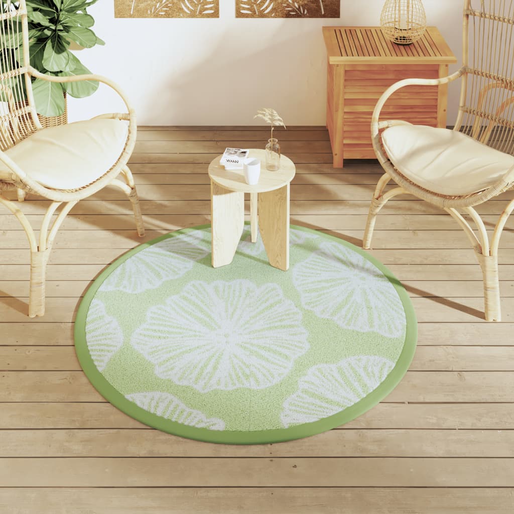 Tappeto da Esterno ARAKIL Verde Ø120 cm in PP