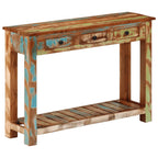 Tavolo Consolle 110x30x76 cm in Legno Massello Riciclato