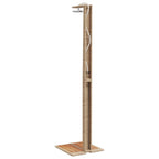 Doccia da Esterno Beige 50x55x224 cm Polyrattan e Legno Acacia