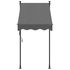 Tenda da Sole Retrattile Antracite 100x150 cm Tessuto e Acciaio