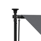 Tenda da Sole Retrattile Antracite 100x150 cm Tessuto e Acciaio