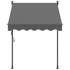 Tenda da Sole Retrattile Antracite 150x150 cm Tessuto e Acciaio