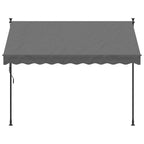 Tenda da Sole Retrattile Antracite 250x150 cm Tessuto e Acciaio