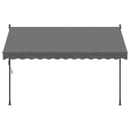 Tenda da Sole Retrattile Antracite 300x150 cm Tessuto e Acciaio