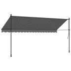 Tenda da Sole Retrattile Antracite 400x150 cm Tessuto e Acciaio