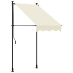 Tenda da Sole Retrattile Crema 100x150 cm in Tessuto e Acciaio