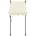 Tenda da Sole Retrattile Crema 100x150 cm in Tessuto e Acciaio