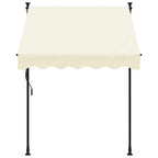 Tenda da Sole Retrattile Crema 150x150 cm in Tessuto e Acciaio