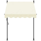 Tenda da Sole Retrattile Crema 200x115 cm in Tessuto e Acciaio