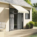 Tenda da Sole Retrattile Crema 200x115 cm in Tessuto e Acciaio
