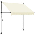 Tenda da Sole Retrattile Crema 250x150 cm in Tessuto e Acciaio