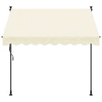 Tenda da Sole Retrattile Crema 250x150 cm in Tessuto e Acciaio