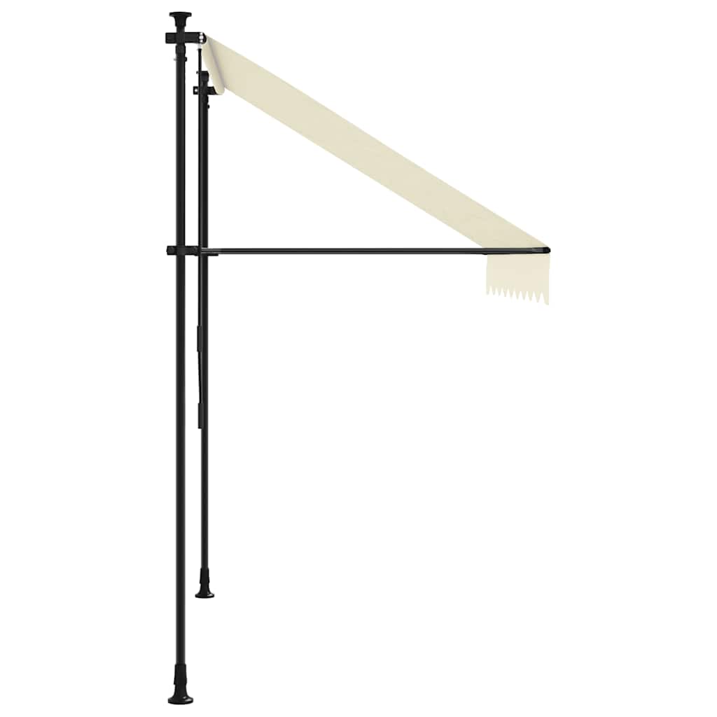 Tenda da Sole Retrattile Crema 250x150 cm in Tessuto e Acciaio